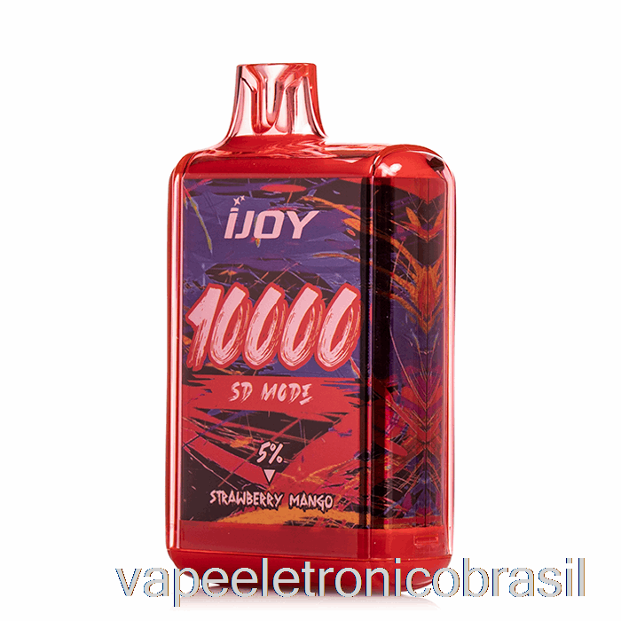 Vape Recarregável Ijoy Bar Sd10000 Descartável Morango Manga